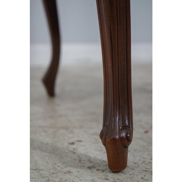 Pair Ethan Allen Damask Upholstered French Open Armchairs Chairish