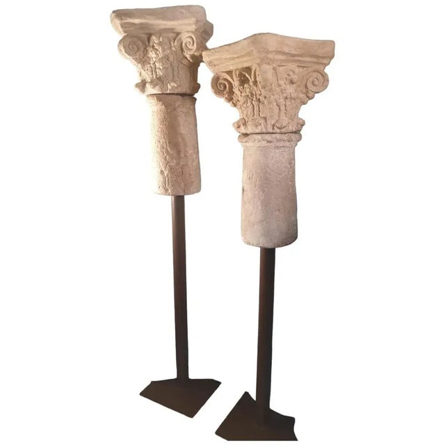 Antique Terracotta Columns, Set of 2 For Sale - Image 9 of 12