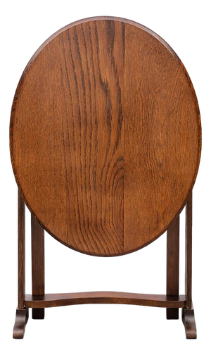 Arts & Crafts Oak Folding Wine Table