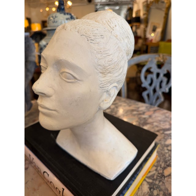 Love the elegance and the serene look of this 1960s plaster bust