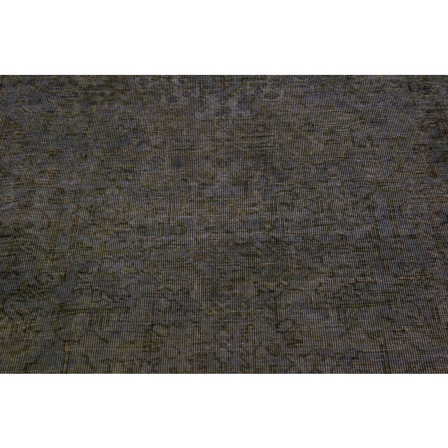 1980s Boho Chic Persian Blue/Brown Wool Rug - 6'5'' X 9'6'' For Sale - Image 5 of 10