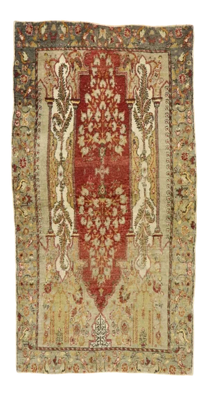 Vintage Turkish Oushak Rug, 03'10 X 07'02