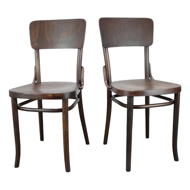 Bentwood Chairs from Thonet, Former Czechoslovakia, 1920s, Set of 2 For Sale