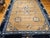 19th Century Oversized Chinese Peking Hand-Knotted Rug in Tan, Navy, Blue For Sale - Image 9 of 18