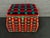 Red Plaid Woven Rattan Sewing Basket For Sale In New York - Image 6 of 16