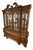 Federal Style Carved Mahogany Lighted Breakfront China Cabinet For Sale