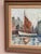 Original Swedish Oil on Canvas – “Boats in Harbour” by Inge Camill – Signed – Vintage & Framed – 45 × 37 cm (17.7" ×...