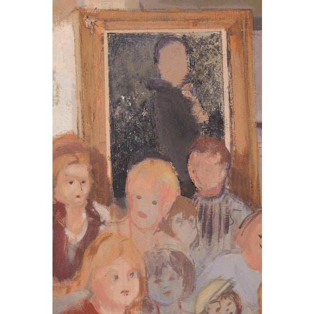 Textile Julio Garcia Iglesias, Market, 1993, Oil on Canvas, Framed For Sale - Image 7 of 15