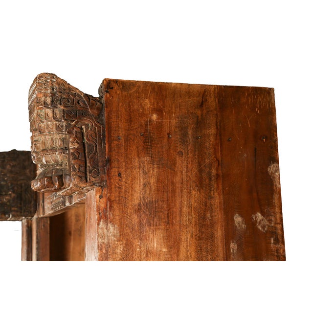 Indian Teak Doorframe Now Bookcase, 19th Century With Later Elements For Sale - Image 17 of 18