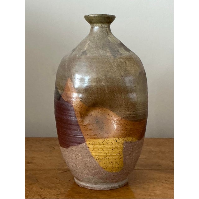 Vintage Boho Original Studio Pottery Vase For Sale In West Palm - Image 6 of 7