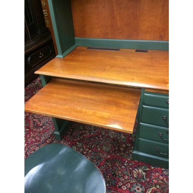 Vintage Ethan Allen Computer Desk With Hutch | Chairish