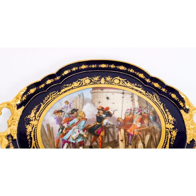 Ceramic Antique French Valenciennes Tray in Porcelain by A. Moreaux, Late 19th Century For Sale - Image 7 of 15