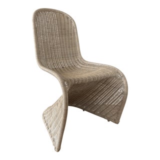 Safavieh Curvy Wicker Chair For Sale