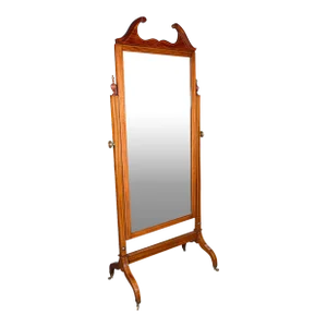 1900's 6' 5" Antique Gentlemans Outfitters Mirror