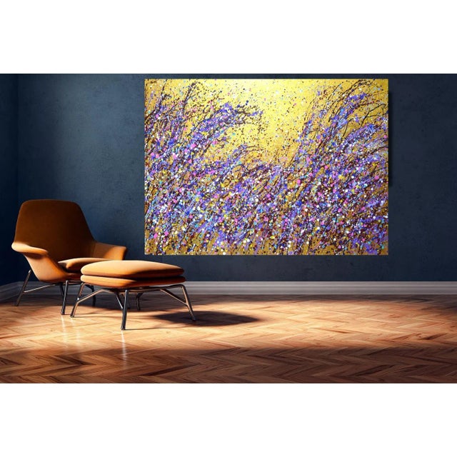 Textile Magic Field 6.Modern Original Hand Painting For Sale - Image 7 of 10