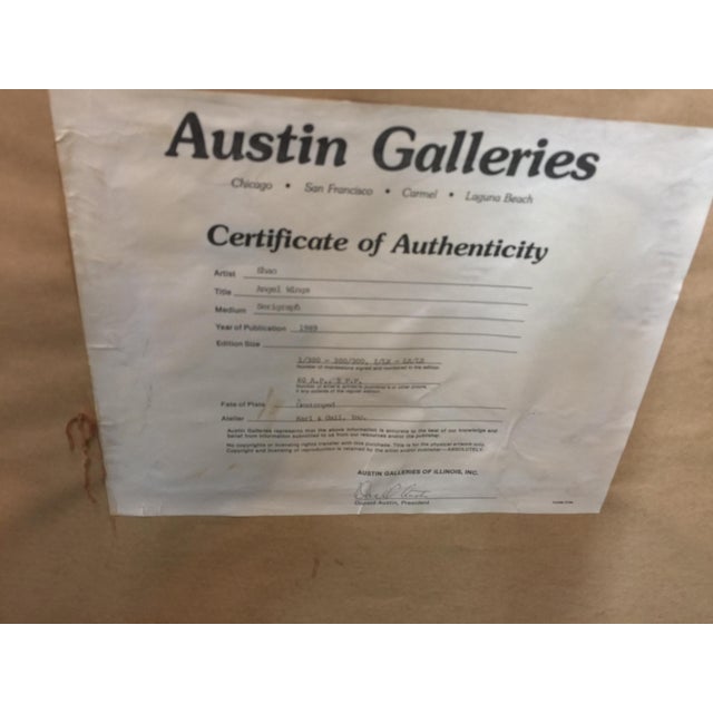 Paper Signed "Angel Wings" Serigraph by Lillian Shao For Sale - Image 7 of 8