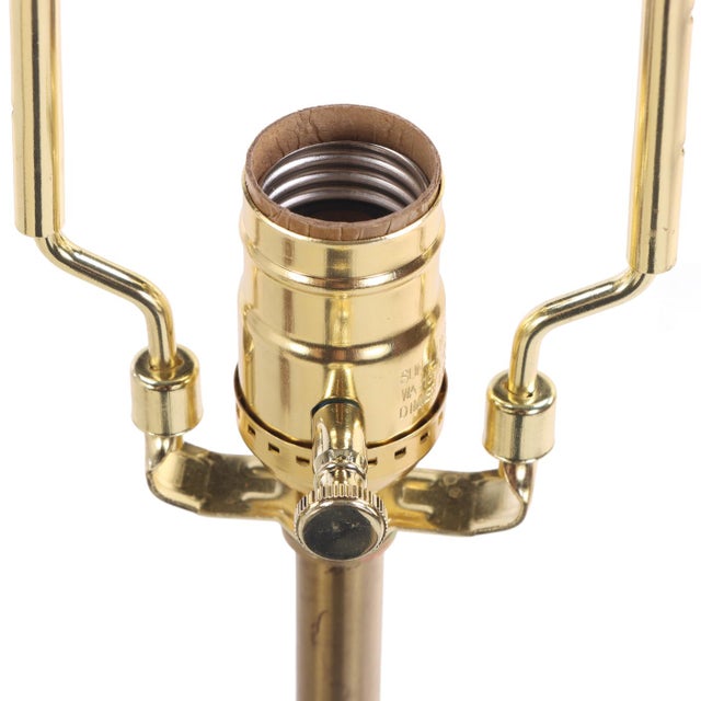 Brutalist A Pair of Brutalist Sculpted Brass Table Lamps by Richard Barr C. 1970 For Sale - Image 3 of 7