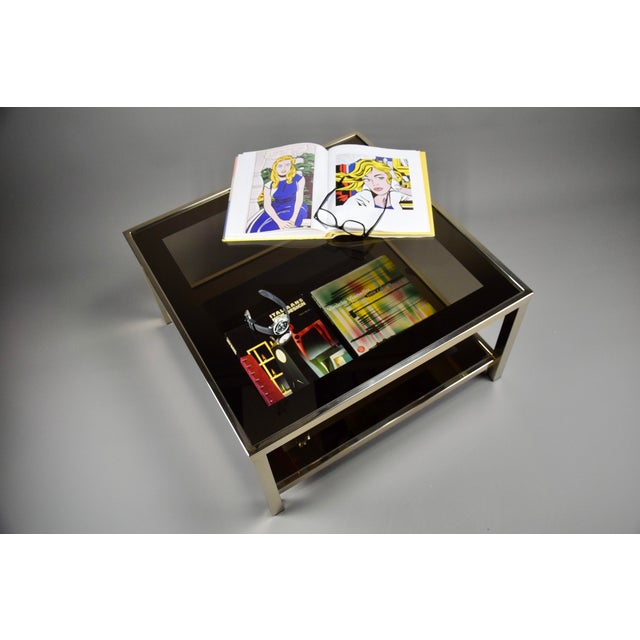 23-Karat Gold-Plated Coffee Table from Belgo Chrome, 1970s For Sale - Image 10 of 11