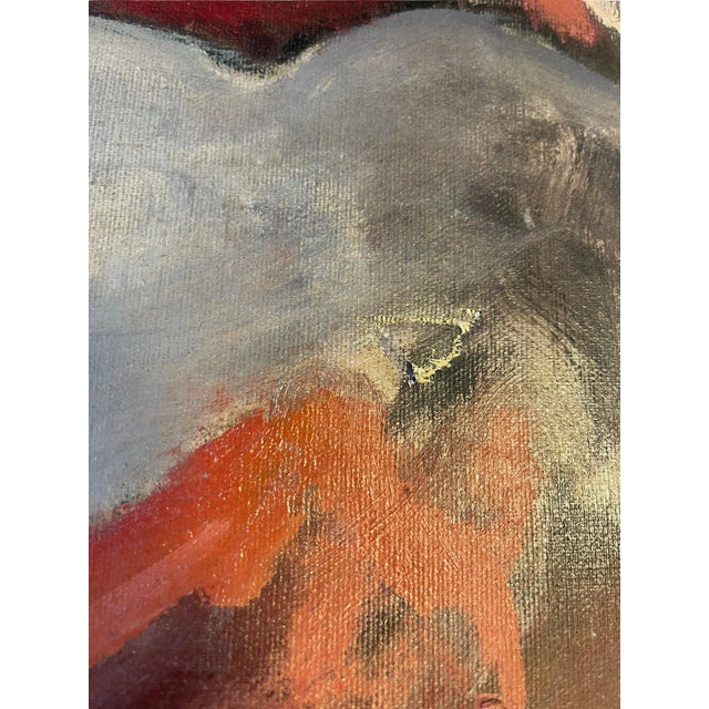 Mid 20th Century "Between Acts" Figurative Oil Painting by Hazel Schmitkonswas For Sale - Image 6 of 11