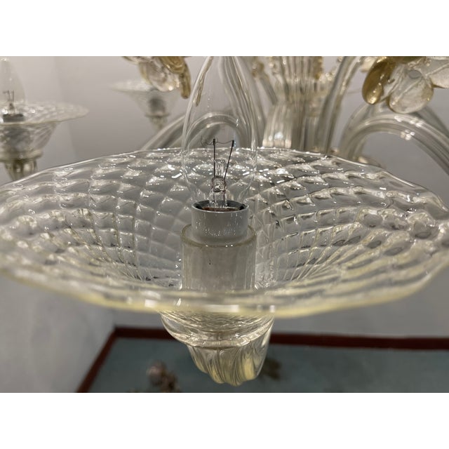 Large Venetian Murano Glass Chandelier, 1960s For Sale - Image 7 of 17