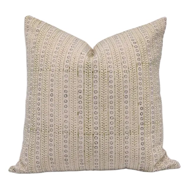 Fabdivine Artisan Block Print Throw Pillow Cover 20x20 Inch Duck Canvas-Ethenic Leheriya For Sale