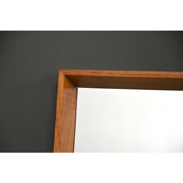 Mid-Century Modern 1960s Danish Modern Teak Mirror For Sale - Image 3 of 6