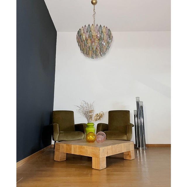 Murano Glass Candelier with 111 Multicolored Poliedri, 1990s For Sale - Image 9 of 18