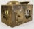 Mid 19th Century Persian Brass Tzedakah Charity Box Has a swinging door on the front. Etched on the reverse is "in the...