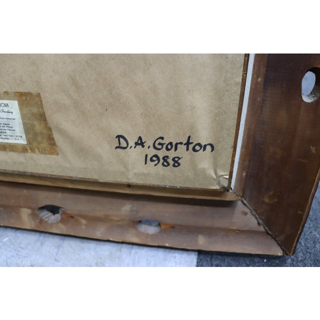 Gold Signed Oil Painting W/Victorian Frame For Sale - Image 8 of 9