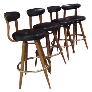 Calorator Mid-Century Bar Stools - Set of 4 For Sale