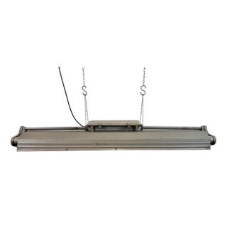 Grey Industrial Hanging Tube Light from Polam Gdansk, 1970s For Sale