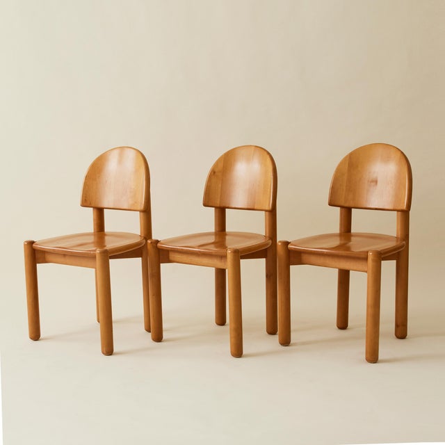 1970s Rainer Daumiller Solid Pine Dining Chairs, Set of 6, 1970's For Sale - Image 5 of 12