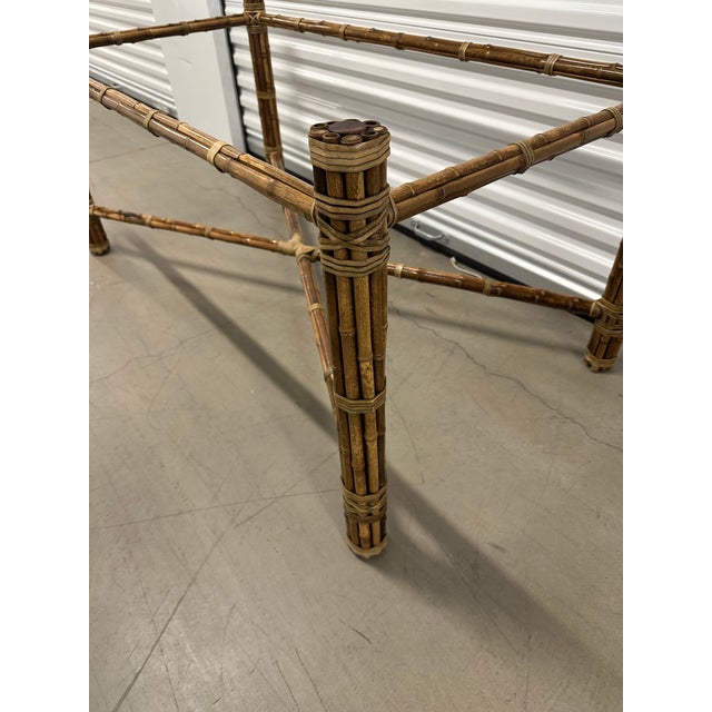 Contemporary 1990s Attributed to McGuire Organic Modern Rectangular Dining Table Base For Sale - Image 3 of 11