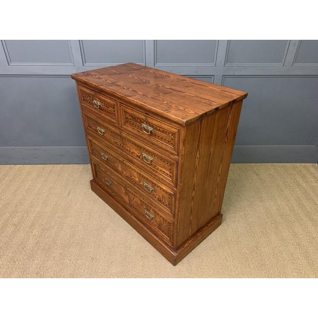 Aesthetic Period Pitch Pine Chest of Drawers, 1870s For Sale - Image 12 of 14