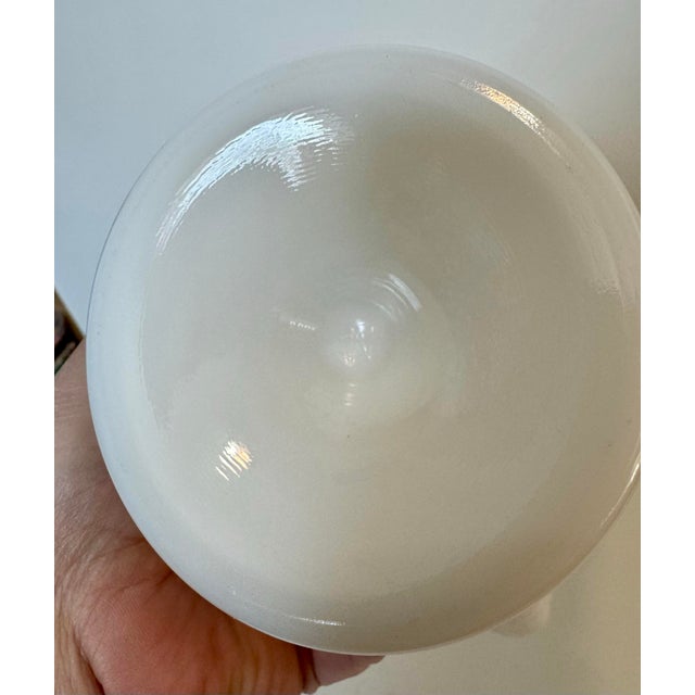 Mid 20th Century Vintage Westmoreland Paneled Grape Milk Glass Pitcher With Bark Handle For Sale - Image 5 of 5