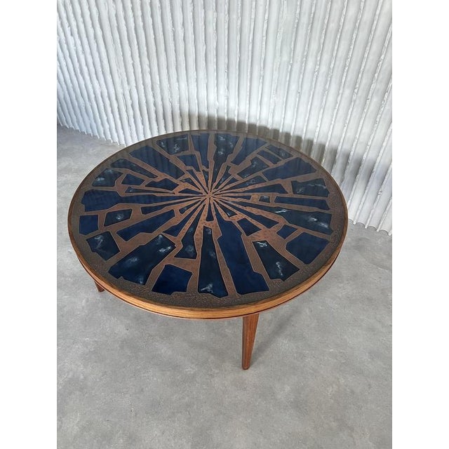 Vintage Coffee Table in Enamel and Copper, 1960s For Sale - Image 12 of 12