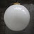 Large Vintage Pendant Light in White Opaline Glass Globe and Brass For Sale - Image 6 of 7
