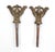 Victorian style mirror screws with a brass knob and a steel screw. Good condition with surface wear and rust from prior...