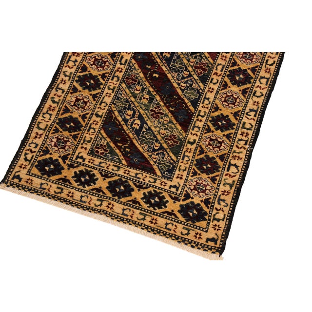 Shabby Chic Rustic Ziegler Blue/Ivory Wool Runner Rug- 2'9'' X 9'8'' For Sale - Image 3 of 10