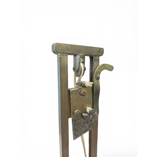 Vintage Brass and Wood Cigar Guillotine Cutter, 1930 For Sale - Image 11 of 13