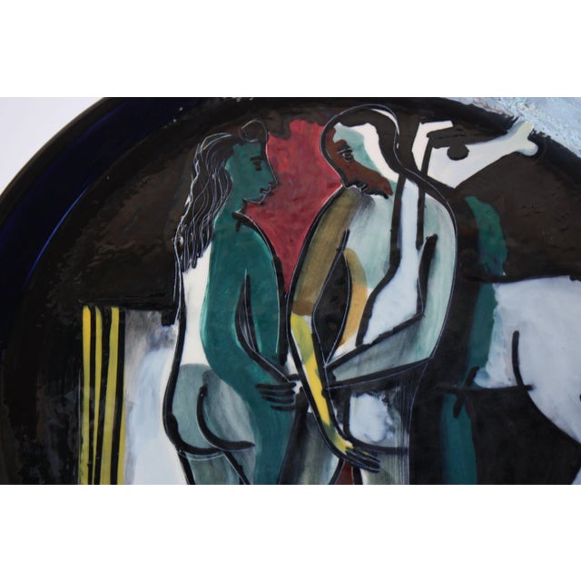 1950s Italian Ceramic Charger by Luciano Rumi For Sale - Image 10 of 13