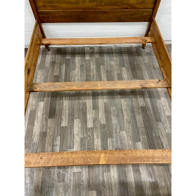 Vintage or Antique Full Size Tiger Oak Sleigh Bed Chairish