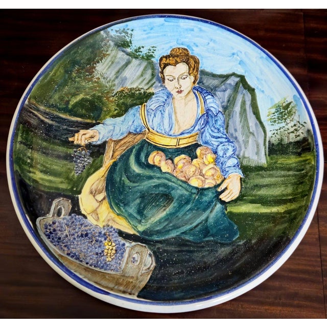 Painted Ceramic Dish by A. Del Bianco for Gubbio, 1920s For Sale - Image 6 of 8
