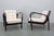 A refined pair of Mid-Century Modern lounge chairs designed by Kropáček & Koželka, produced in Czechoslovakia in the...