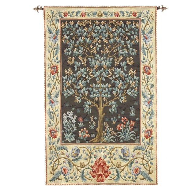 This tapestry is also known as The Garden and is from an embroidered wool portiere designed by John Henry Dearle...