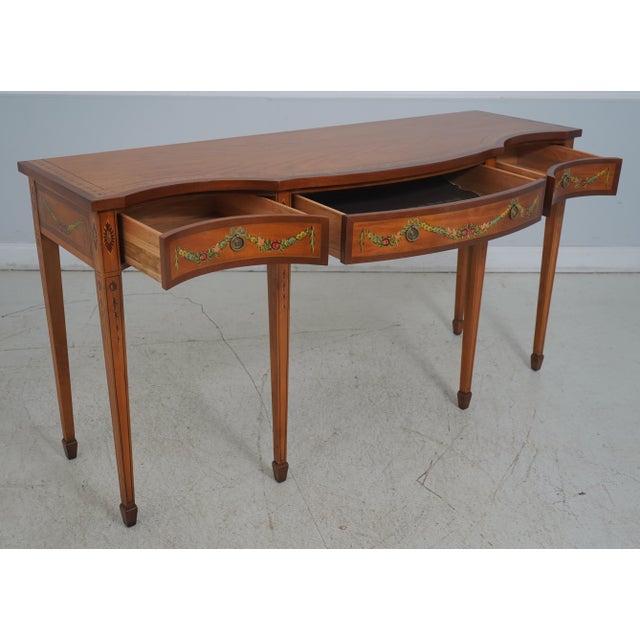 Age: Approx: 20 Years Old Details: English Adams Style Quality Construction Felt Lined Silverware Drawer Traditional Style...