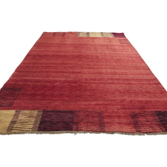Contemporary Vintage Pakistani Red Area Rug - 06'02 X 09'05 For Sale - Image 3 of 8