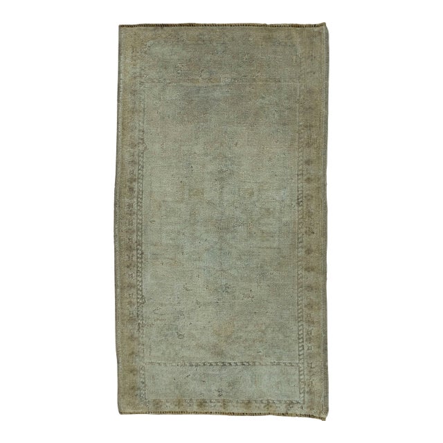Turkish Mini Rug Oriental Hand Knotted Vintage Rug 1'10" x 3'4" #16587 For Sale