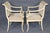 # Elegant Pair of William Switzer Neoclassical Painted Armchairs – Hollywood Regency Style with Rope-Twist Carving and...