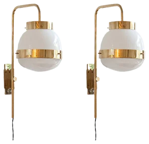 Mid-Century Delta Sconces by Sergio Mazza for Artemide, Set of 2
